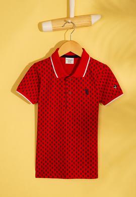 Erkek Çocuk Kırmızı Polo Yaka Tişört