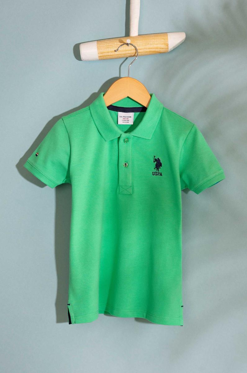 Erkek Çocuk Yeşil Polo Yaka Tişört