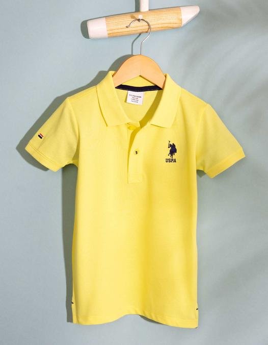 Erkek Çocuk Limon Sarısı Polo Yaka Tişört