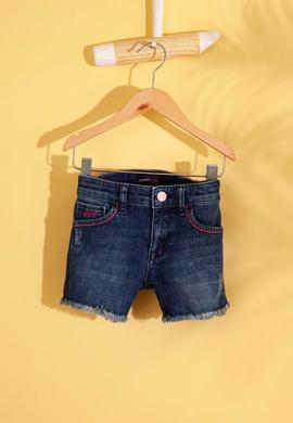 Kız Çocuk Mavi Denim Bermuda