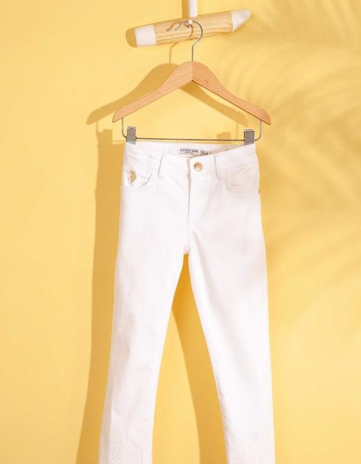 Kız Çocuk Beyaz Pantolon