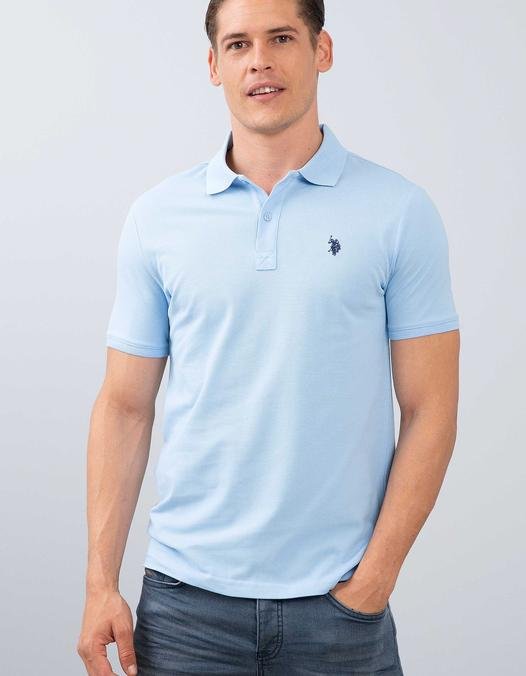 Erkek Mavi Basic Tişört
