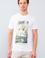 Erkek Beyaz Bisiklet Yaka T-Shirt
