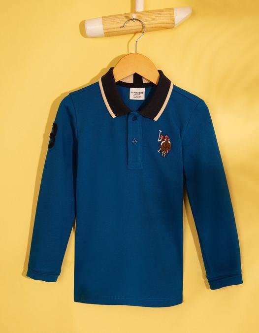 Erkek Çocuk Kobalt Mavi Basic Sweatshirt