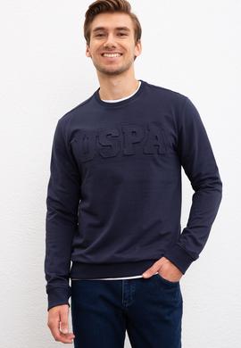 Erkek Lacivert Basic Sweatshirt