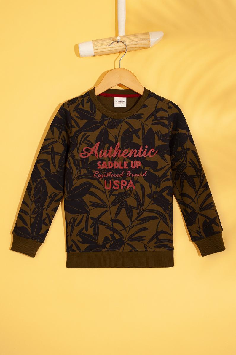 Çocuk Haki Sweatshirt