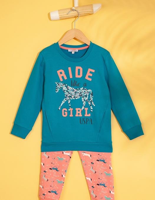 Kız Çocuk Mavi Pijama Takımı