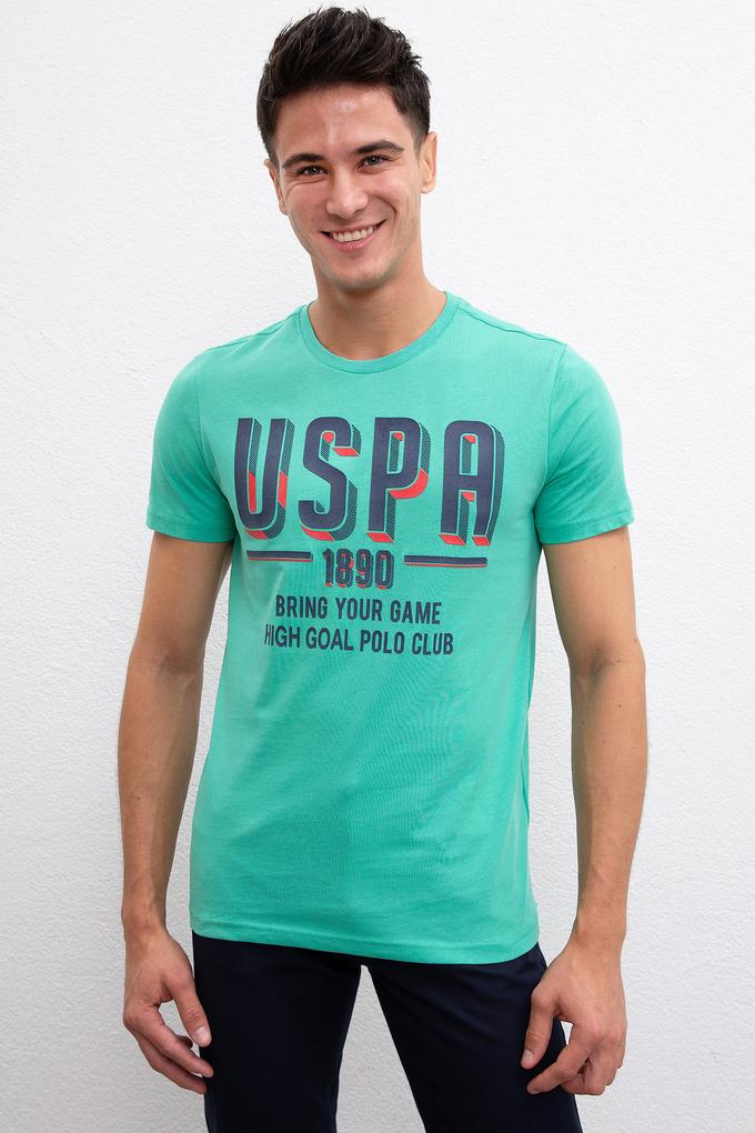 Erkek Mint Yeşili Bisiklet Yaka T-Shirt