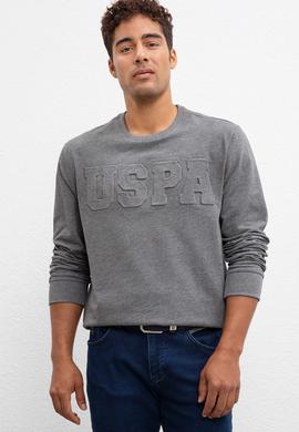Erkek Antrasit Melanj Basic Sweatshirt