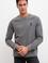 Erkek Antrasit Melanj Bisiklet Yaka Sweatshirt Basic