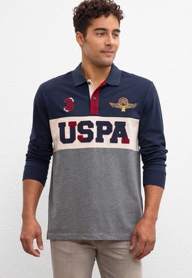 Erkek Lacivert Polo Yaka Sweatshirt
