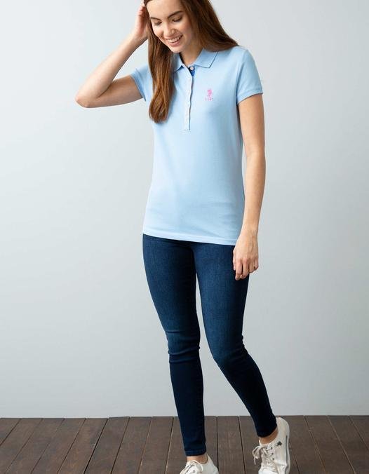 Kadın Mavi Basic Tişört