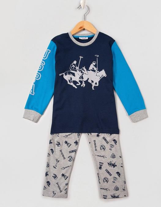 Erkek Çocuk Koyu Lacivert Pijama Takımı