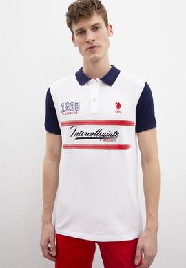 Erkek Beyaz Polo Yaka T-Shirt