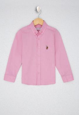 Erkek Çocuk Pembe Uzun Kollu Gömlek