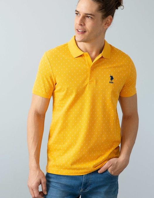 Erkek Koyu Sarı  Polo Yaka T-Shirt