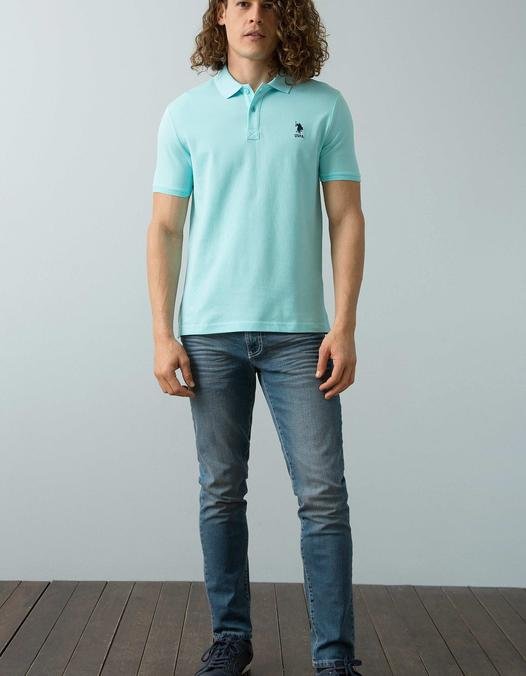 Erkek Açık Mavi Basic Tişört