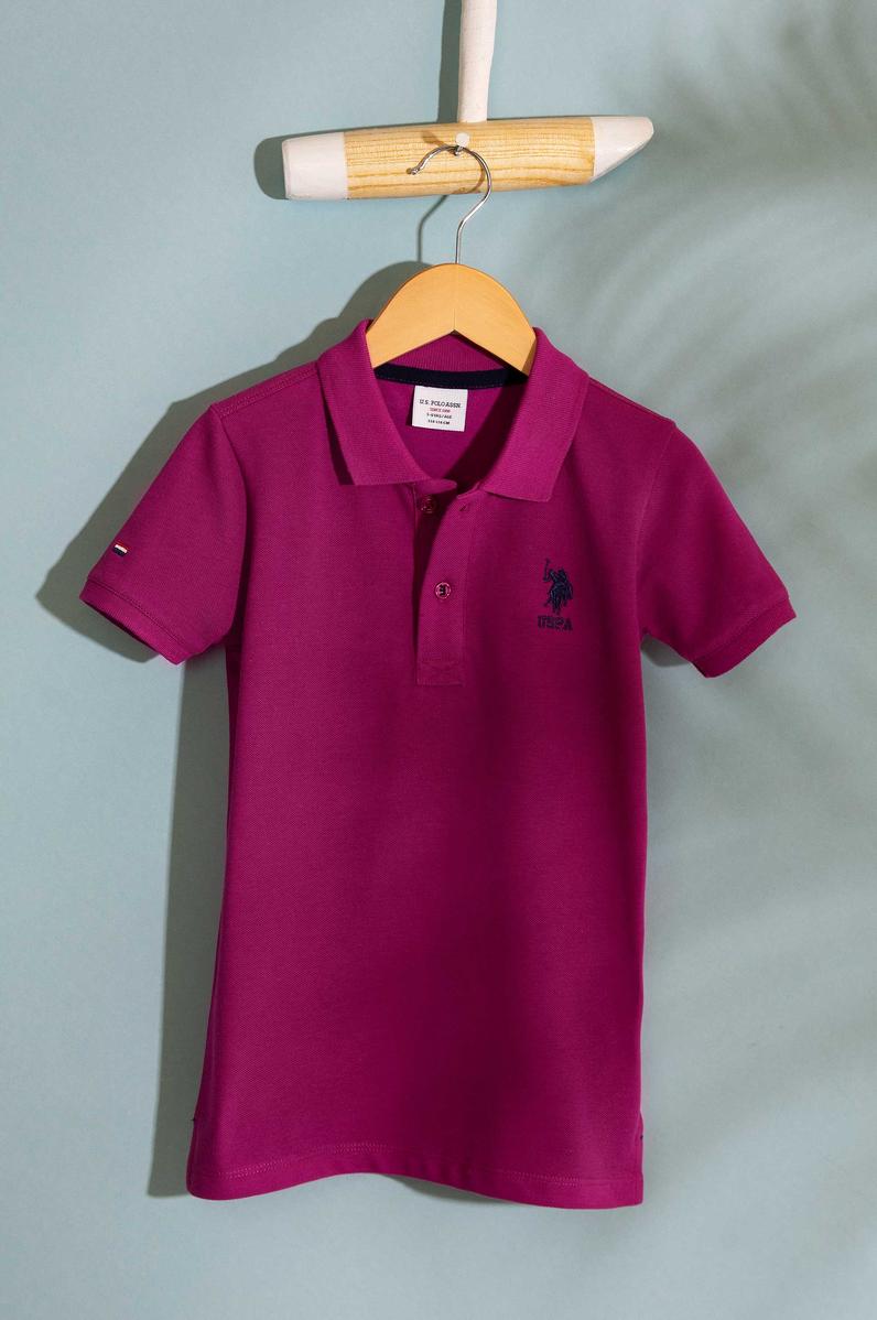 Erkek Çocuk Mor Polo Yaka Tişört