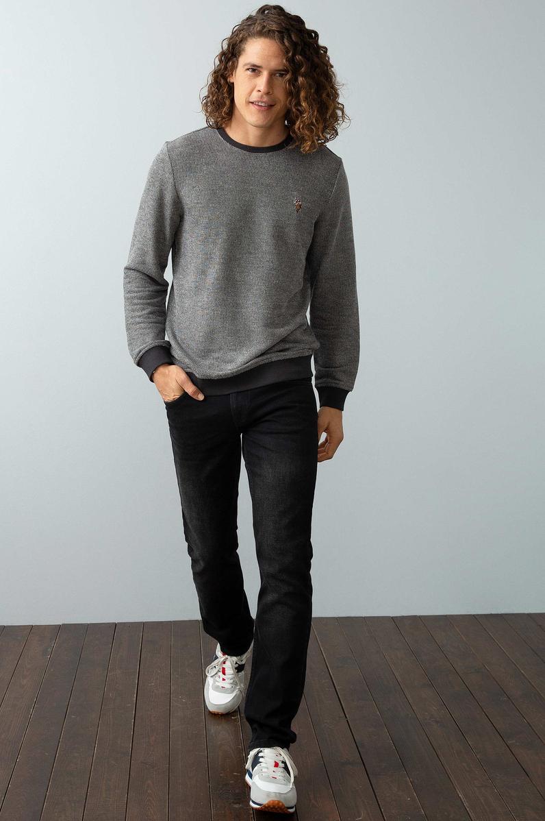 Erkek Gri Sweatshirt