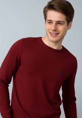 Erkek Bordo Basic Kazak