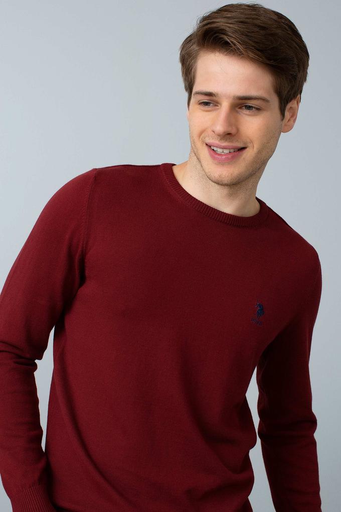 Erkek Bordo Basic Kazak