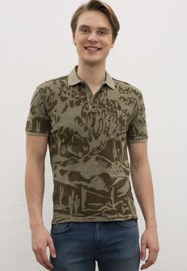 Erkek Koyu Haki Polo Yaka T-Shirt