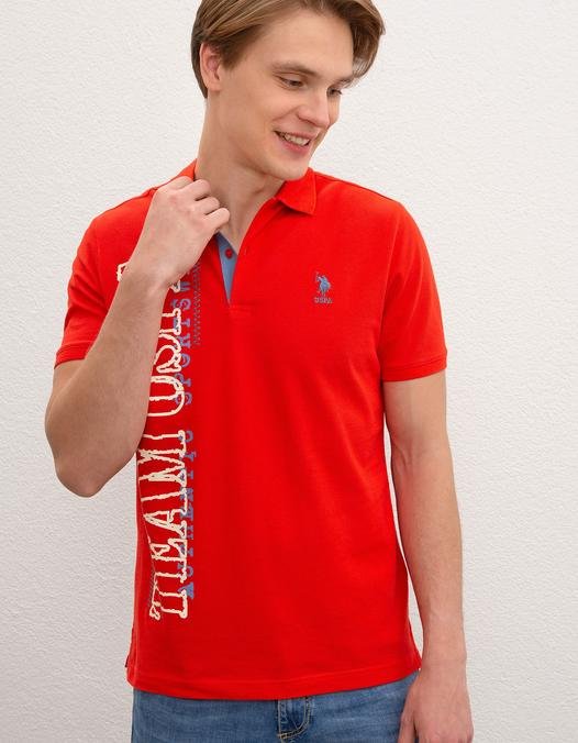 Erkek Açık Kırmızı Polo Yaka T-Shirt