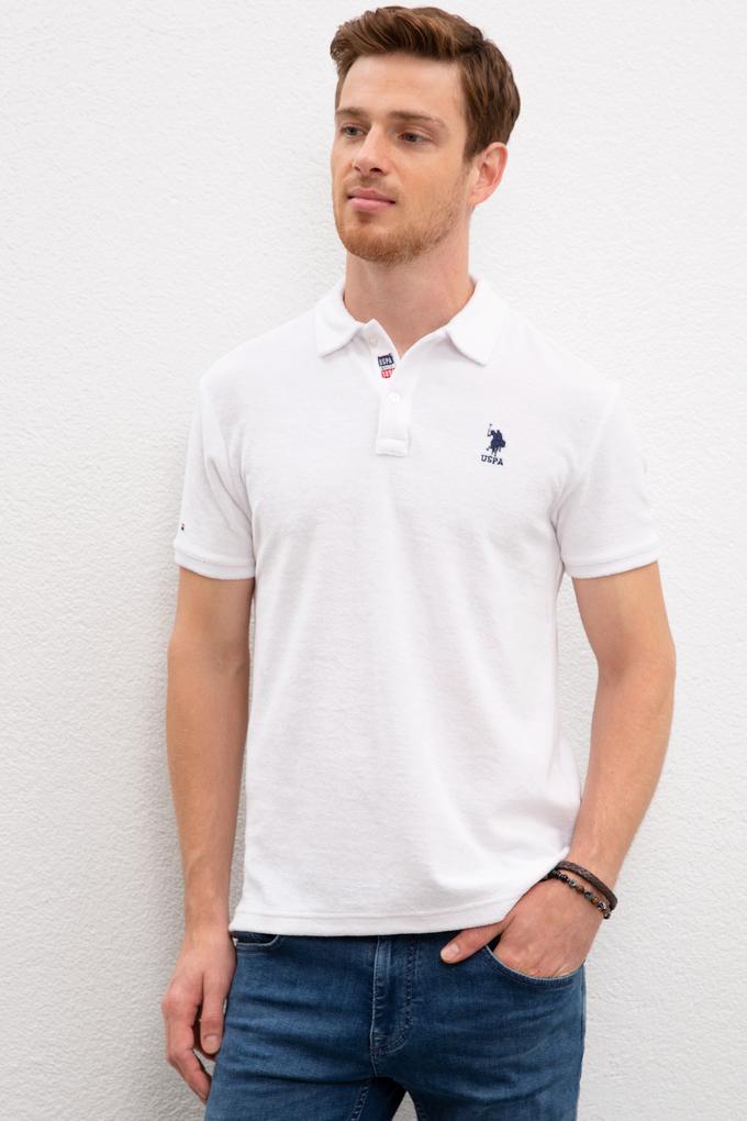 Erkek Beyaz Polo Yaka T-Shirt