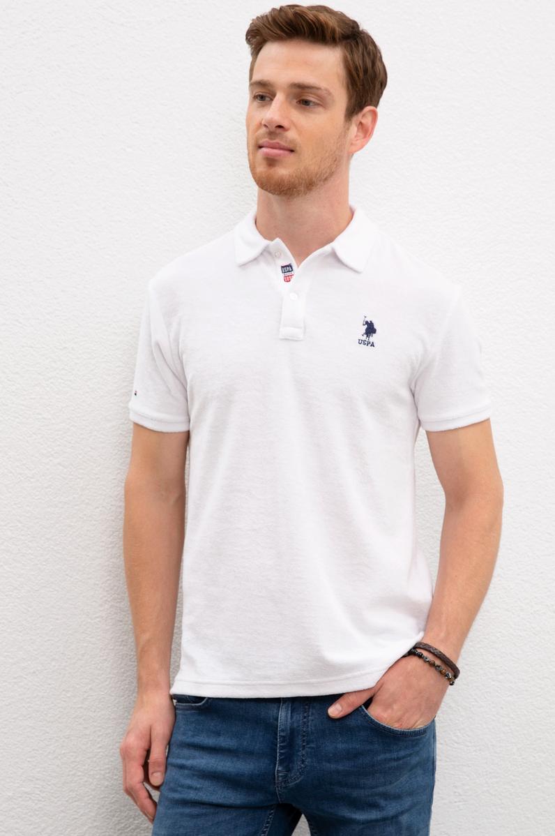 Erkek Beyaz Polo Yaka T-Shirt