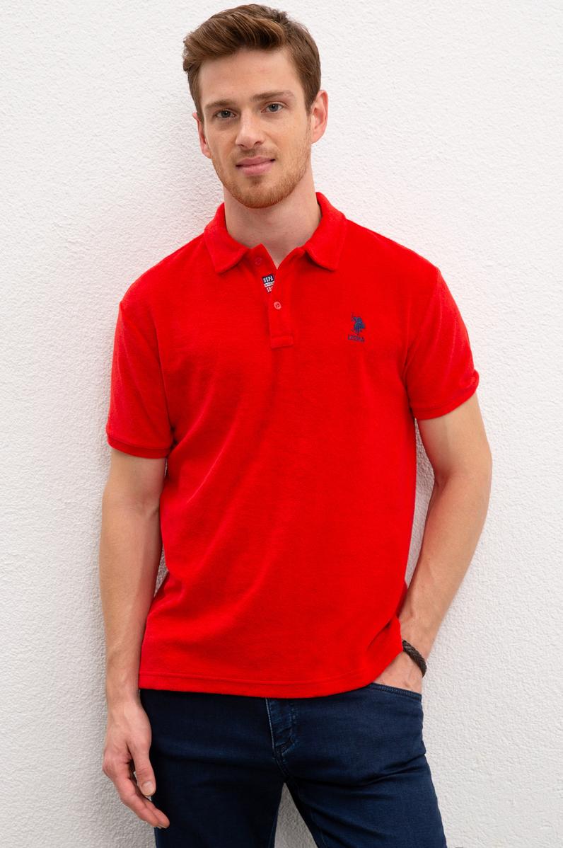 Erkek Kırmızı Polo Yaka T-Shirt