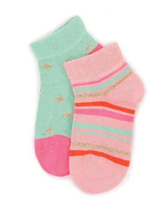 2'li Paket Kız Çocuk Patik Çorap