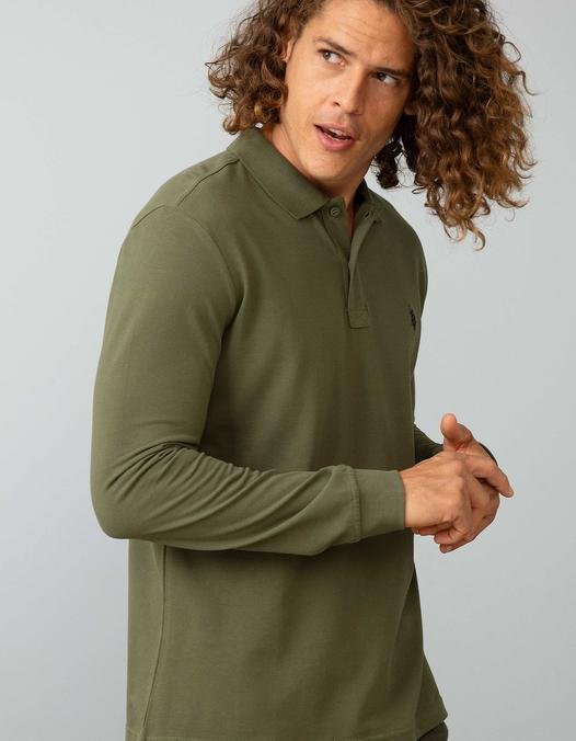 Erkek Yeşil Sweatshirt Basic