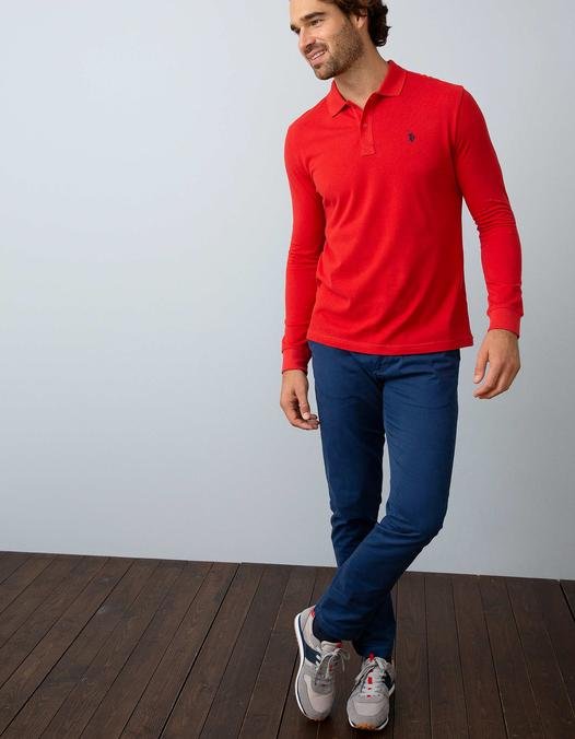 Erkek Kırmızı Sweatshirt Basic