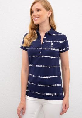 Kadın Lacivert Polo Yaka T-Shirt