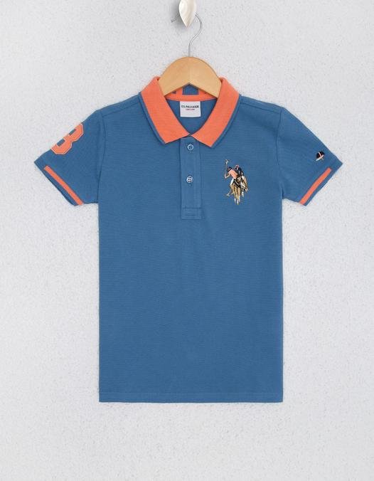 Erkek Çocuk Mavi Polo Yaka Tişört