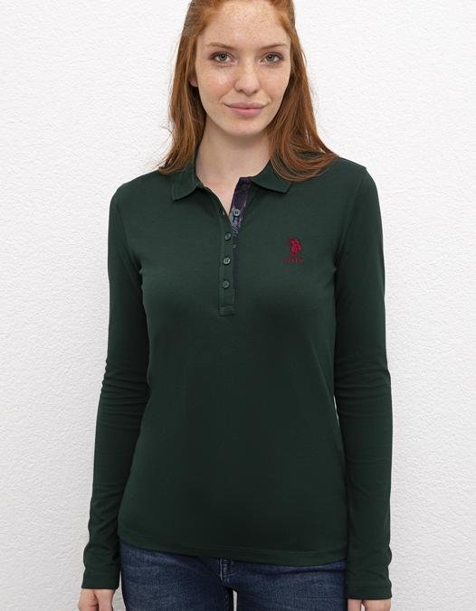 Kadın Koyu Yeşil Basic Sweatshirt