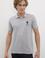 Erkek Gri Melanj Polo Yaka T-Shirt
