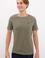Erkek Koyu Haki Bisiklet Yaka T-Shirt Basic