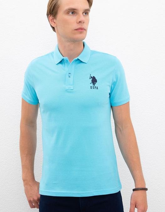 Erkek Mavi Polo Yaka T-Shirt