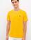 Erkek Koyu Sarı  Bisiklet Yaka T-Shirt Basic