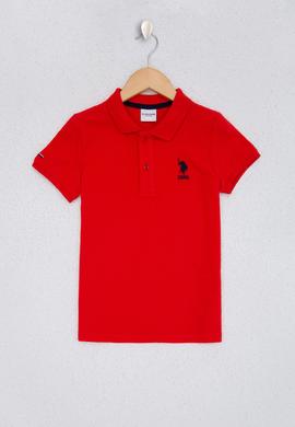 Erkek Çocuk Kırmızı Polo Yaka Tişört