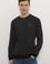 Erkek Siyah Bisiklet Yaka Sweatshirt