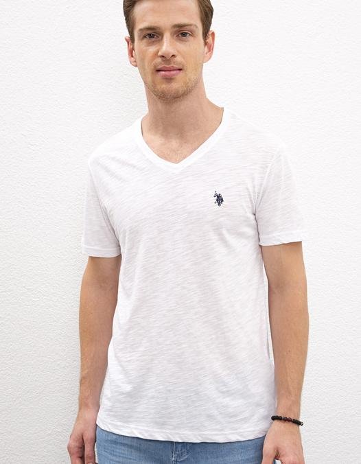 Erkek Beyaz Basic T-Shirt