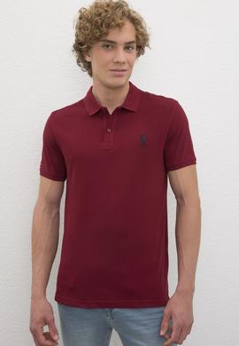 Erkek Plum Basic Polo Yaka Tişört