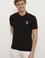 Erkek Siyah Polo Yaka T-Shirt Basic