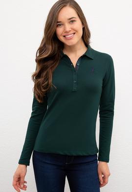 Kadın Koyu Yeşil Basic Sweatshirt