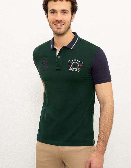 Erkek Koyu Yeşil Polo Yaka T-Shirt