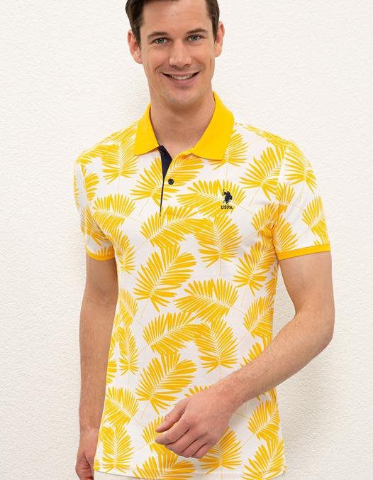 Erkek Koyu Sarı Polo Yaka T-Shirt