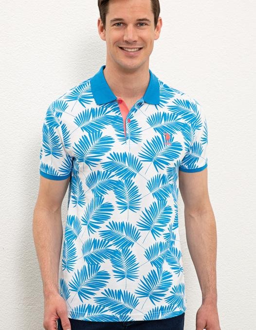 Erkek Kobalt Mavisi Polo Yaka T-Shirt