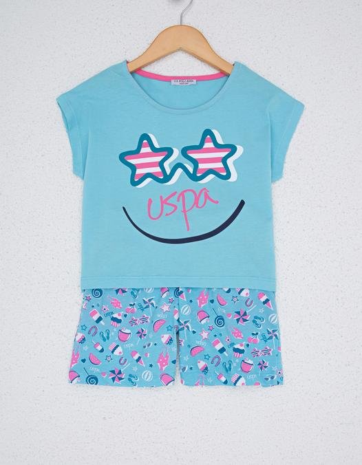 Kız Çocuk Mavi Pijama Takım